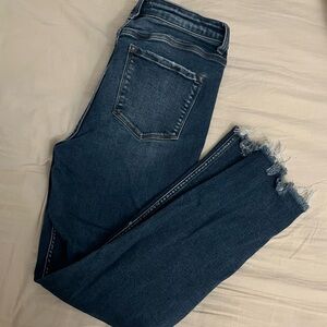 Distressed straight leg Jean
